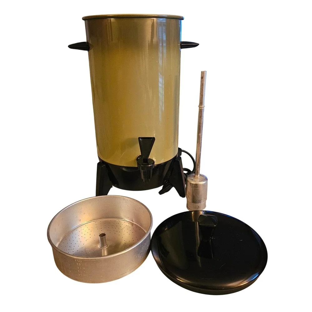 60s Avacado Vintage Electric Percolator 22 Cup‎ Coffee Urn B-9293-56 MCM